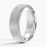 Beveled Edge Maverick 6mm Wedding Ring Platinum Wedding Band