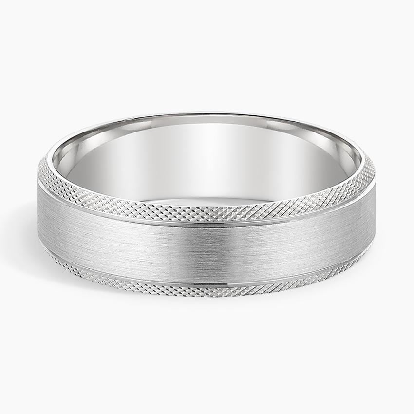 Beveled Edge Maverick 6mm Wedding Ring Platinum Wedding Band