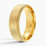 Beveled Edge Maverick 6mm Wedding Ring Yellow Gold 18k Wedding Band