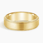 Beveled Edge Maverick 6mm Wedding Ring Yellow Gold 18k Wedding Band