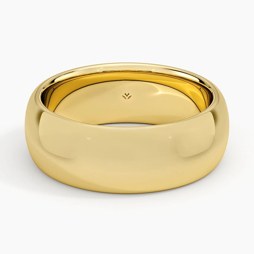 Heavyweight 7mm Wedding Ring Yellow Gold 18k Wedding Band