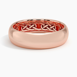 Hidden Celtic Knot 6mm Wedding Ring Rose Gold 18k Wedding Band