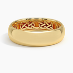 Hidden Celtic Knot 6mm Wedding Ring Yellow Gold 18k Wedding Band