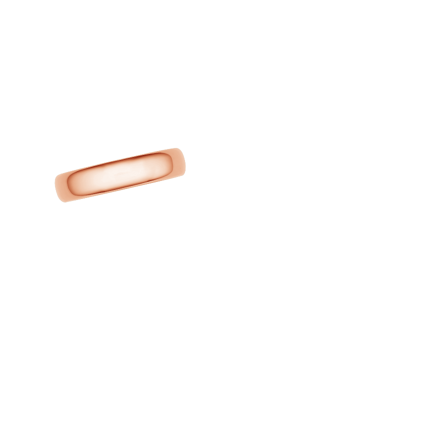 Hidden Celtic Knot 5mm Wedding Ring Rose Gold 18k Wedding Band