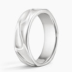 Wave 6mm Wedding Ring Platinum Wedding Band