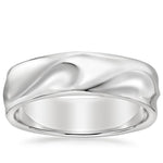 Wave 6mm Wedding Ring Platinum Wedding Band