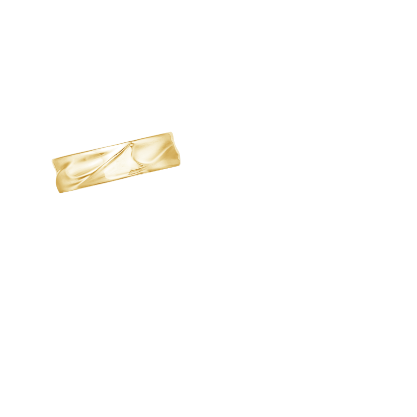 Wave 6mm Wedding Ring Yellow Gold 18k Wedding Band