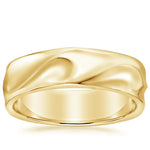 Wave 6mm Wedding Ring Yellow Gold 18k Wedding Band