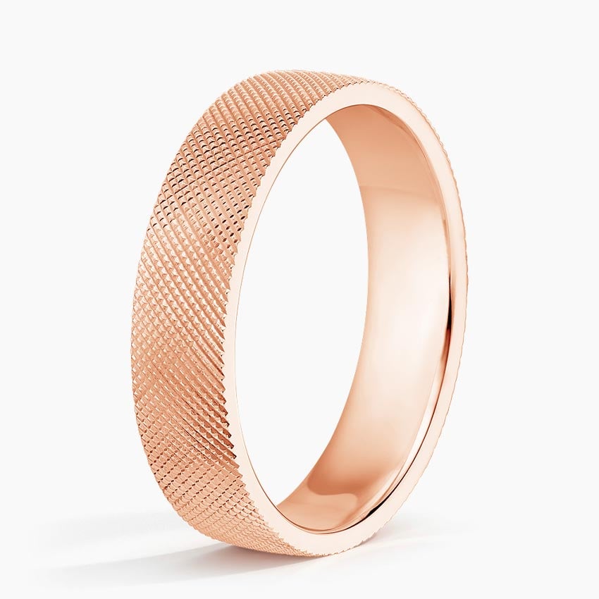 Mojave Maverick 5mm Wedding Ring Rose Gold 18k Wedding Band