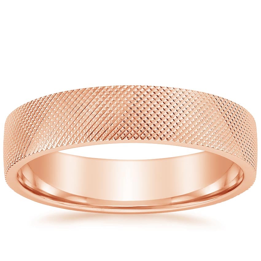 Mojave Maverick 5mm Wedding Ring Rose Gold 18k Wedding Band