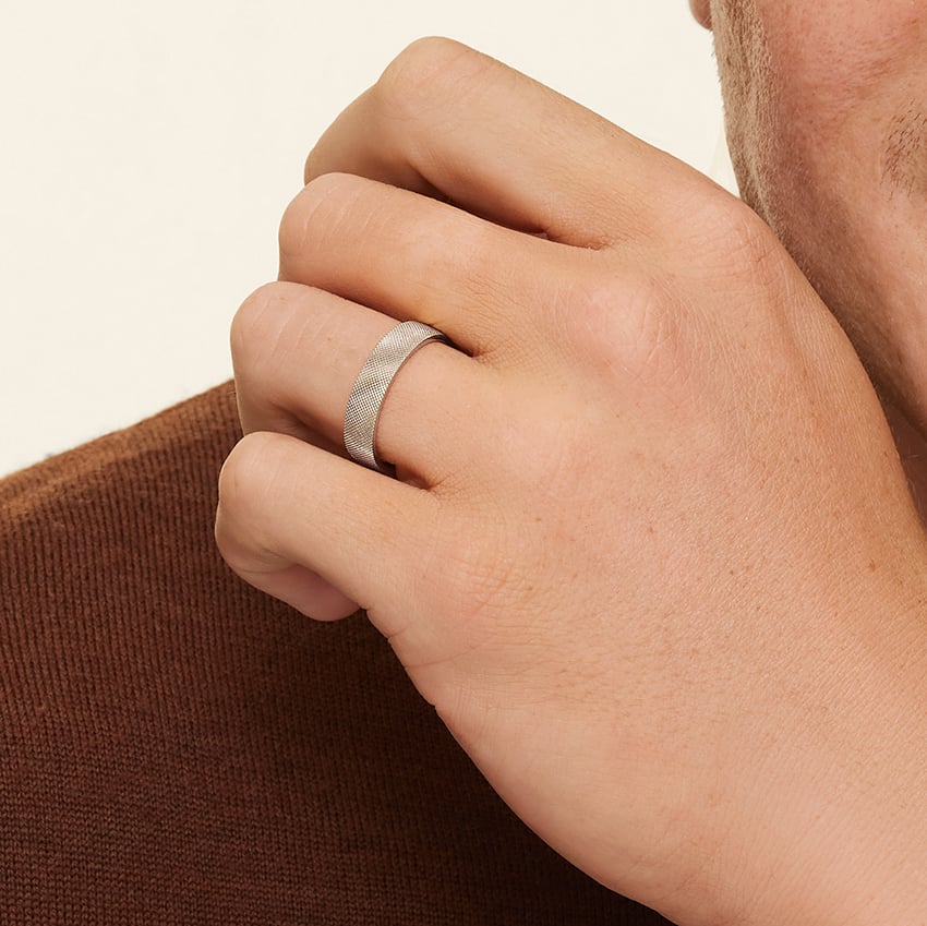 Mojave Maverick 5mm Wedding Ring Platinum Wedding Band