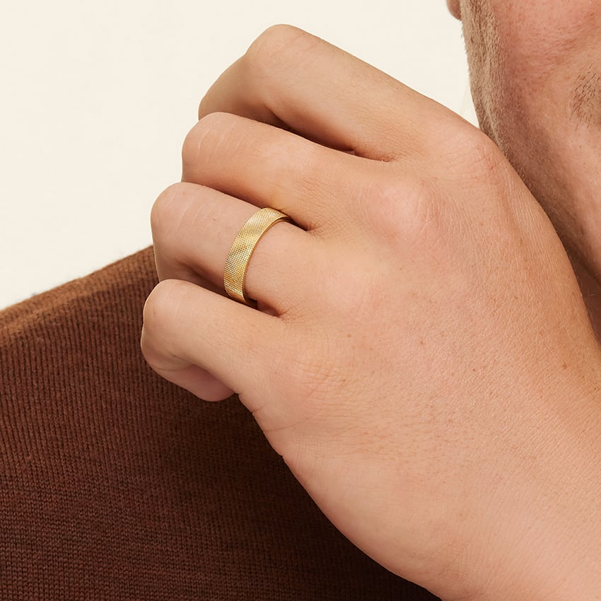 Mojave Maverick 5mm Wedding Ring Yellow Gold 18k Wedding Band