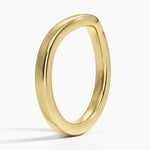 Curved Wedding Ring Yellow Gold 18k 2.5mm Wedding Band