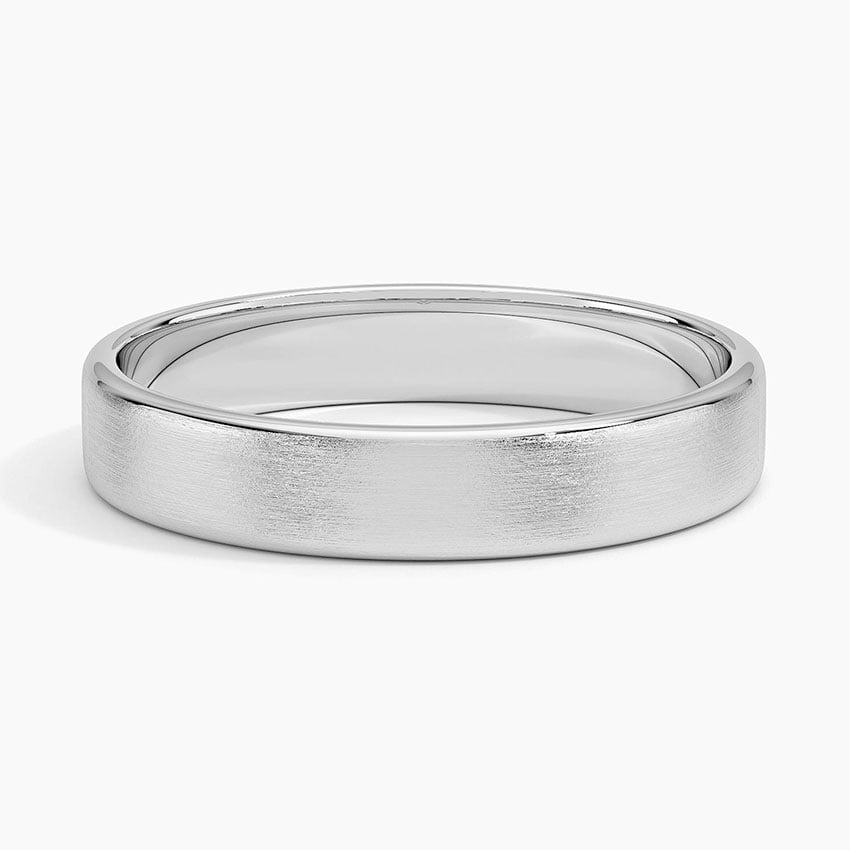 Mojave Matte Slim Profile 4mm Wedding Ring Platinum Wedding Band