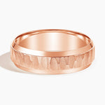 Beveled Edge Aspen 6.5mm Wedding Ring Rose Gold 18k Wedding Band