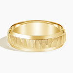 Beveled Edge Aspen 6.5mm Wedding Ring Yellow Gold 18k Wedding Band