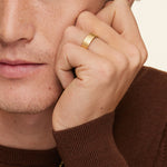 Mojave Matte 7mm Wedding Ring Yellow Gold 18k Wedding Band