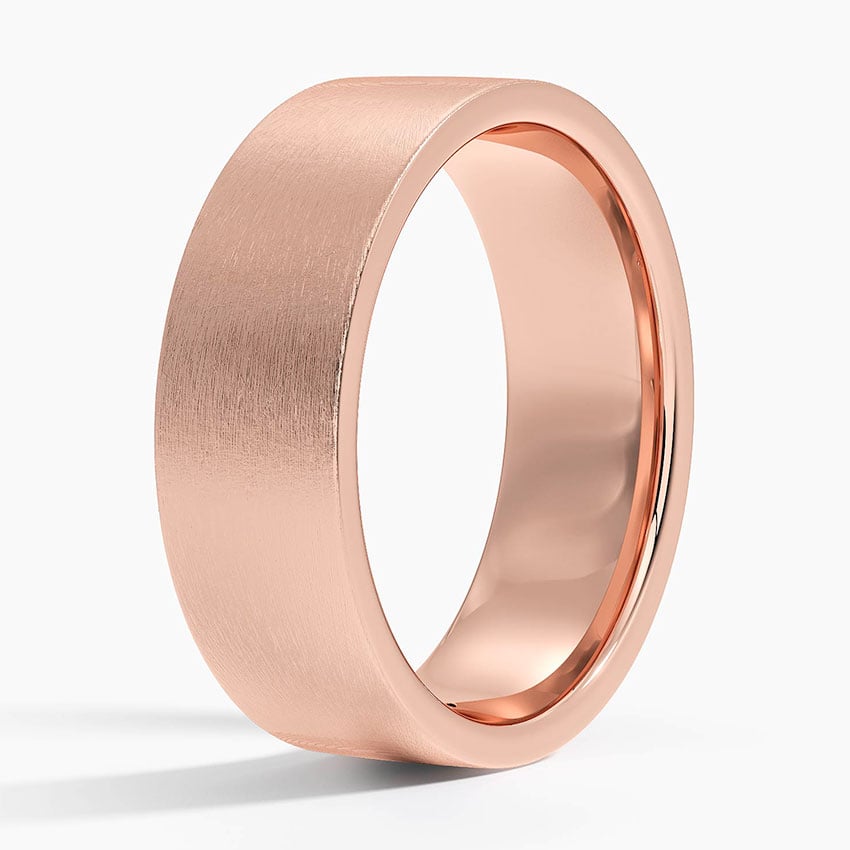 Mojave Matte 5.5mm Wedding Ring Rose Gold 18k Wedding Band