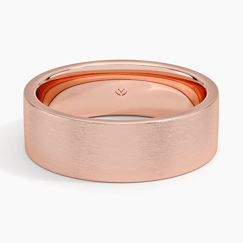 Mojave Matte 5.5mm Wedding Ring Rose Gold 18k Wedding Band