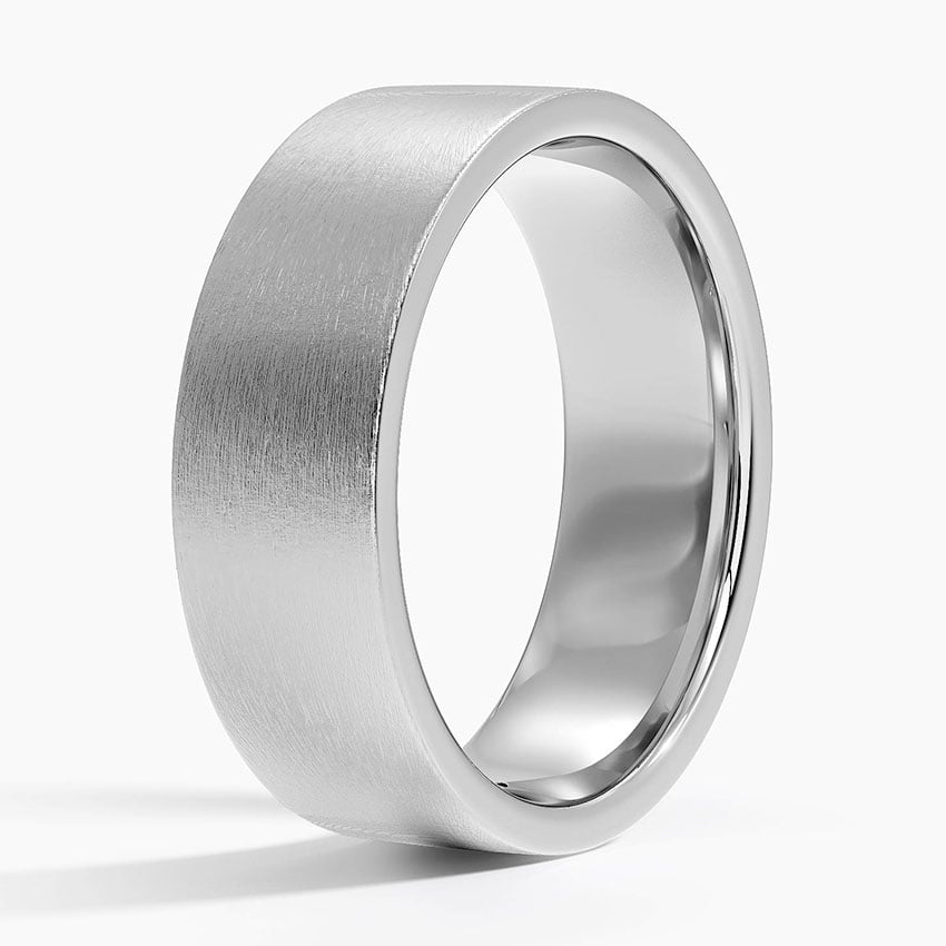 Mojave Matte 5.5mm Wedding Ring Platinum Wedding Band