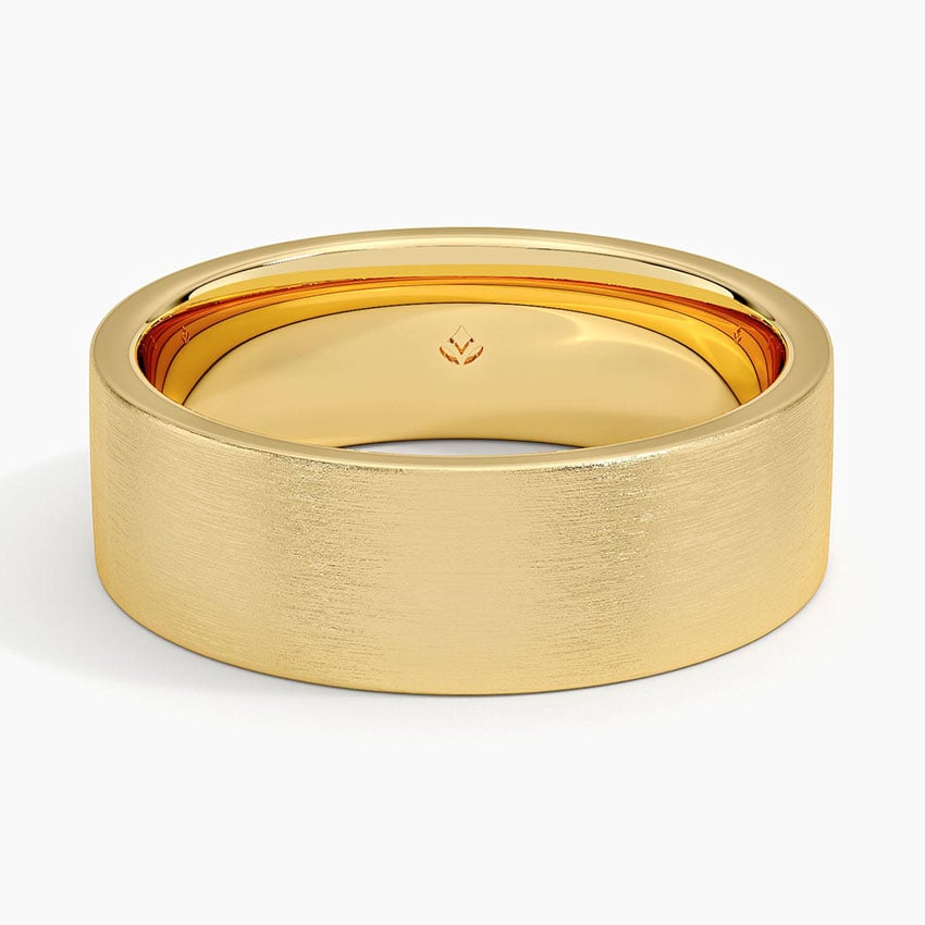 Mojave Matte 7mm Wedding Ring Yellow Gold 18k Wedding Band