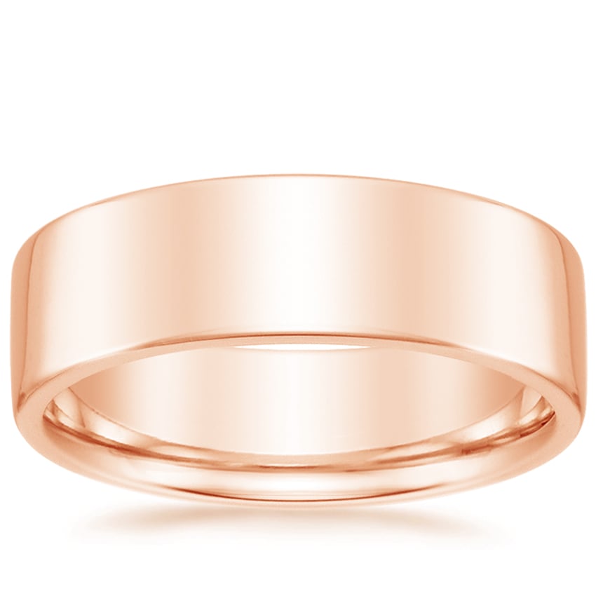 Mojave 7mm Wedding Ring Rose Gold 18k Wedding Band