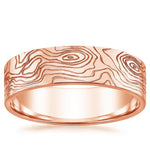 Topo 6mm Wedding Ring Rose Gold 18k Wedding Band