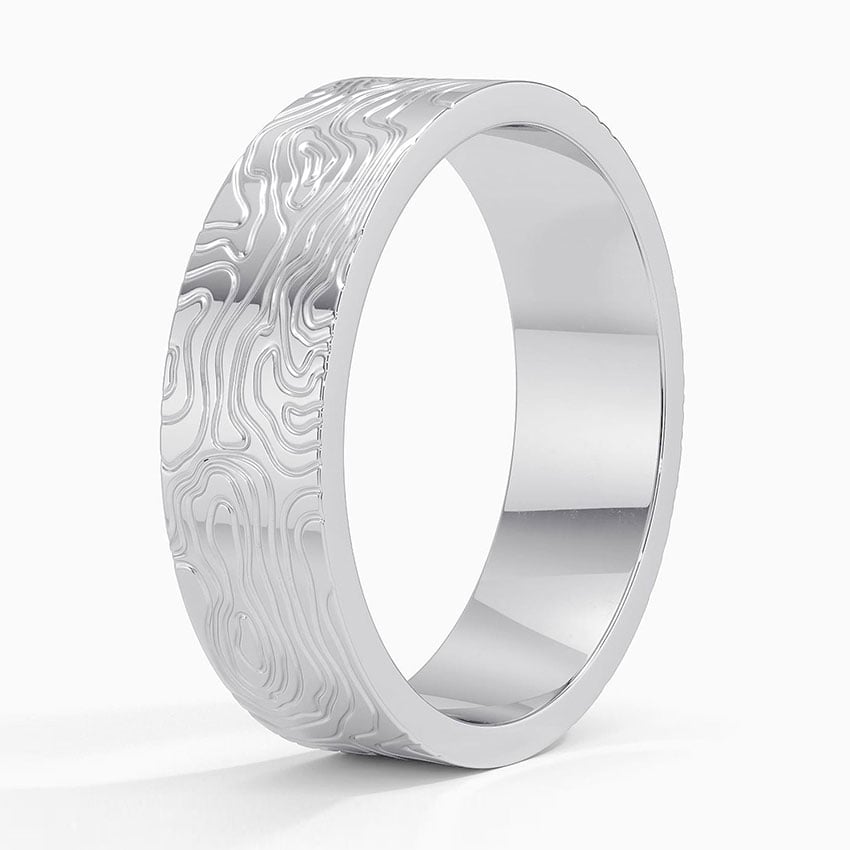 Topo 6mm Wedding Ring Platinum Wedding Band