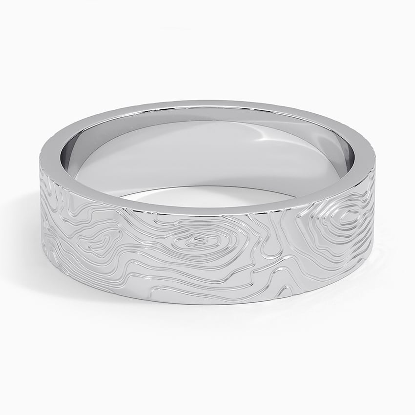 Topo 6mm Wedding Ring Platinum Wedding Band