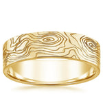 Topo 6mm Wedding Ring Yellow Gold 18k Wedding Band