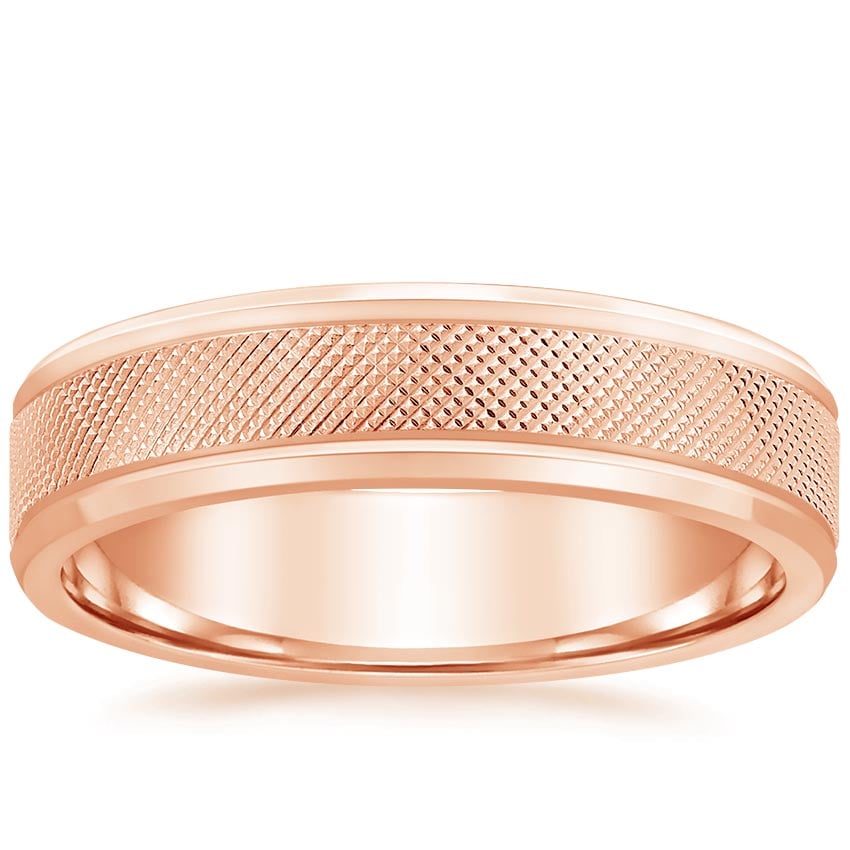 Maverick 5.5mm Wedding Ring Rose Gold 18k Wedding Band