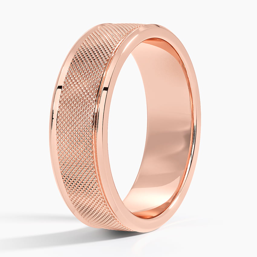 Maverick 6.5mm Wedding Ring Rose Gold 18k Wedding Band