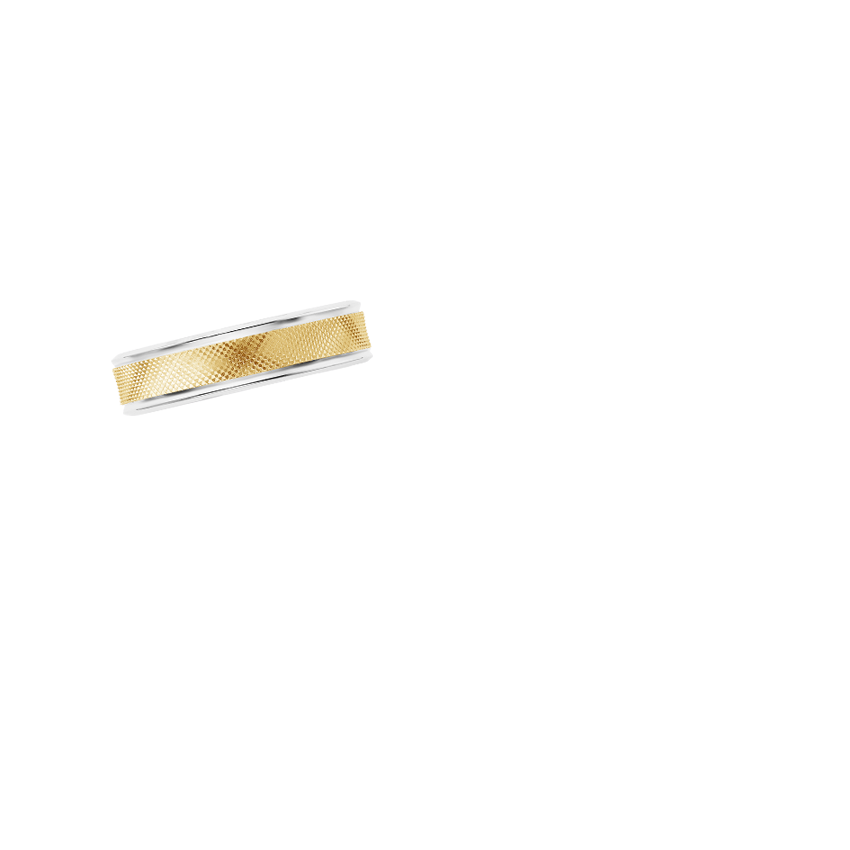 Mixed Metal Maverick 5.5mm Wedding Ring Yellow Gold 18k Wedding Band