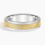 Mixed Metal Maverick 5.5mm Wedding Ring Yellow Gold 18k Wedding Band