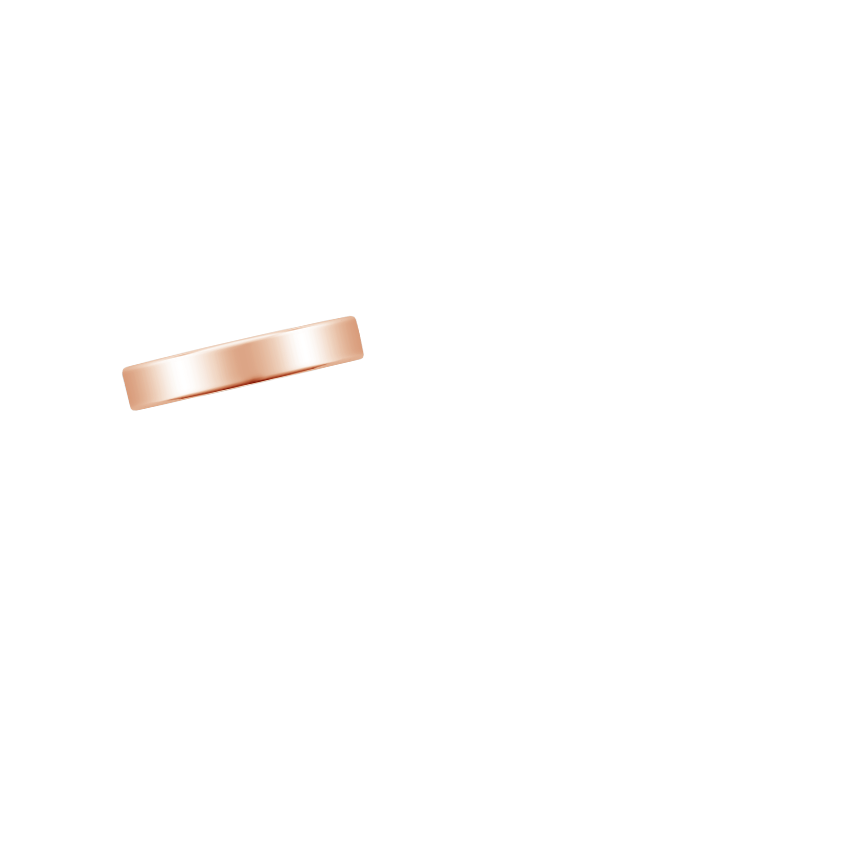 Mojave Slim Profile 4mm Wedding Ring Rose Gold 18k Wedding Band