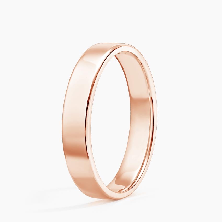 Mojave Slim Profile 4mm Wedding Ring Rose Gold 18k Wedding Band