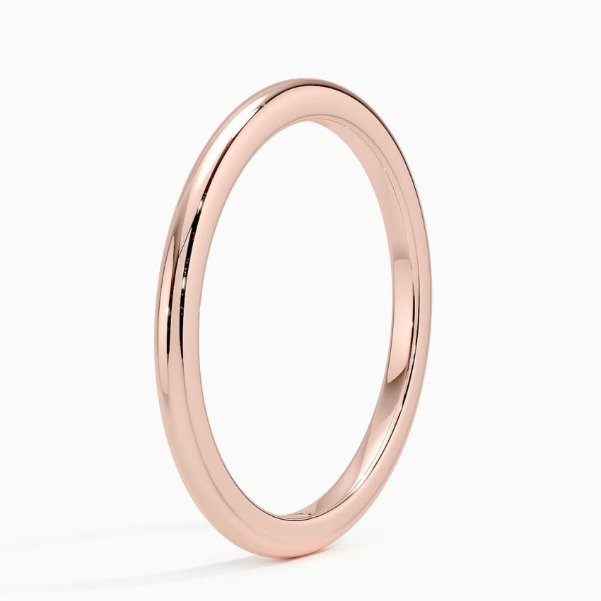 Comfort Fit Wedding Ring Rose Gold 18k 1.5mm Wedding Band