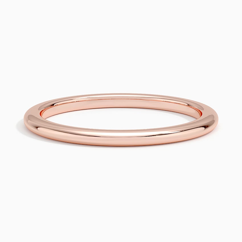 Comfort Fit Wedding Ring Rose Gold 18k 1.5mm Wedding Band