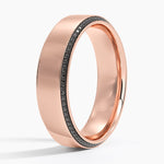 Avalon Eternity Black Diamond 6mm Wedding Ring (2/5 ct. tw.) Rose Gold 18k Eternity Band