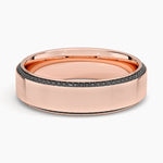 Avalon Eternity Black Diamond 6mm Wedding Ring (2/5 ct. tw.) Rose Gold 18k Eternity Band