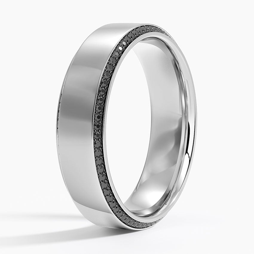 Avalon Eternity Black Diamond 6mm Wedding Ring (2/5 ct. tw.) Platinum Eternity Band