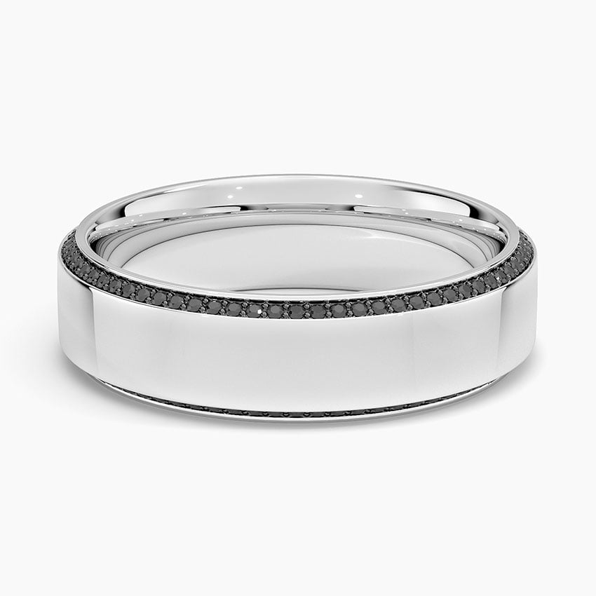 Avalon Eternity Black Diamond 6mm Wedding Ring (2/5 ct. tw.) Platinum Eternity Band