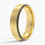 Avalon Eternity Black Diamond 6mm Wedding Ring (2/5 ct. tw.) Yellow Gold 18k Eternity Band