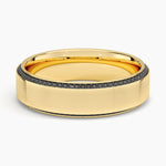 Avalon Eternity Black Diamond 6mm Wedding Ring (2/5 ct. tw.) Yellow Gold 18k Eternity Band