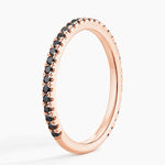 Luxe Ballad Black Diamond Ring (1/4 ct. tw.) Rose Gold 18k Wedding Band