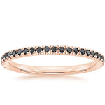 Luxe Ballad Black Diamond Ring (1/4 ct. tw.) Rose Gold 18k Wedding Band