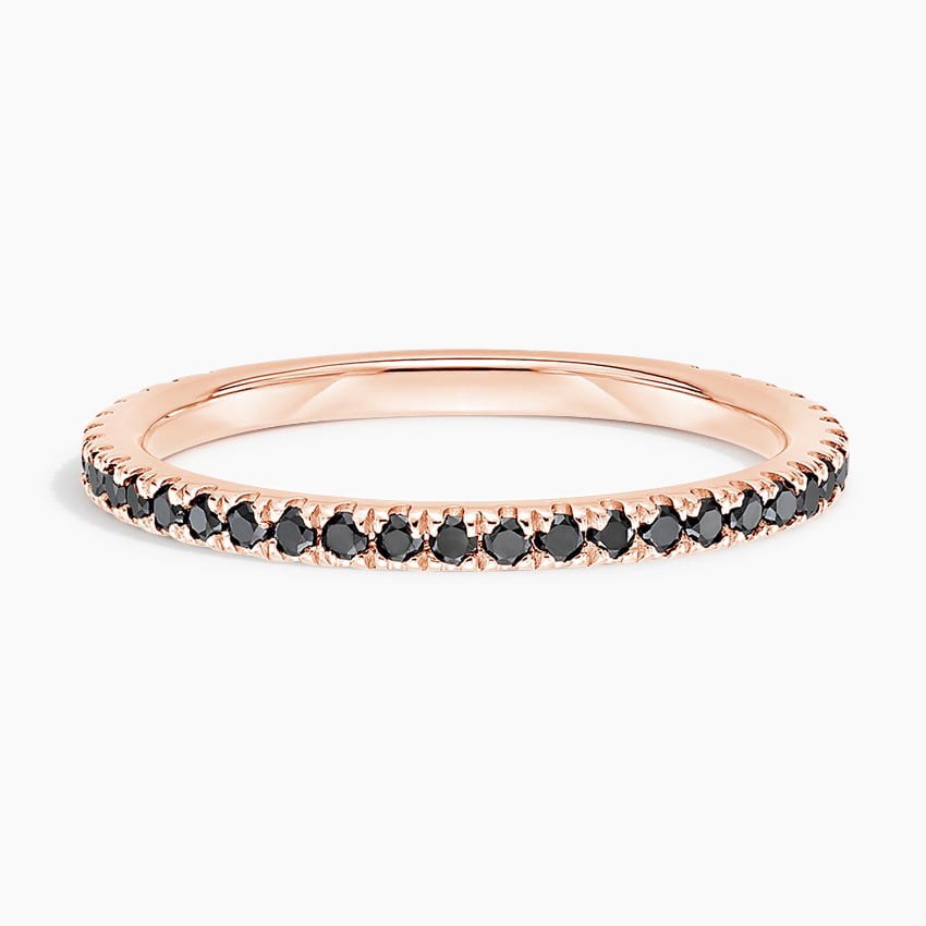 Luxe Ballad Black Diamond Ring (1/4 ct. tw.) Rose Gold 18k Wedding Band