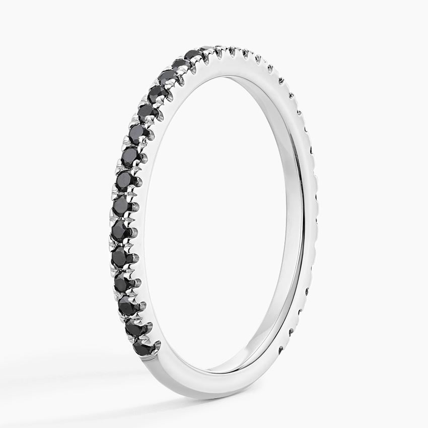 Luxe Ballad Black Diamond Ring (1/4 ct. tw.) Platinum Wedding Band