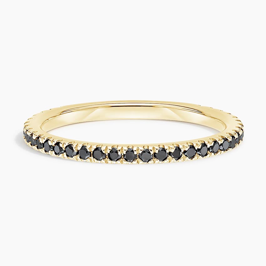 Luxe Ballad Black Diamond Ring (1/4 ct. tw.) Yellow Gold 18k Wedding Band