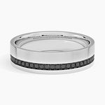 Austin Black Diamond 5.5mm Wedding Ring Platinum Wedding Band
